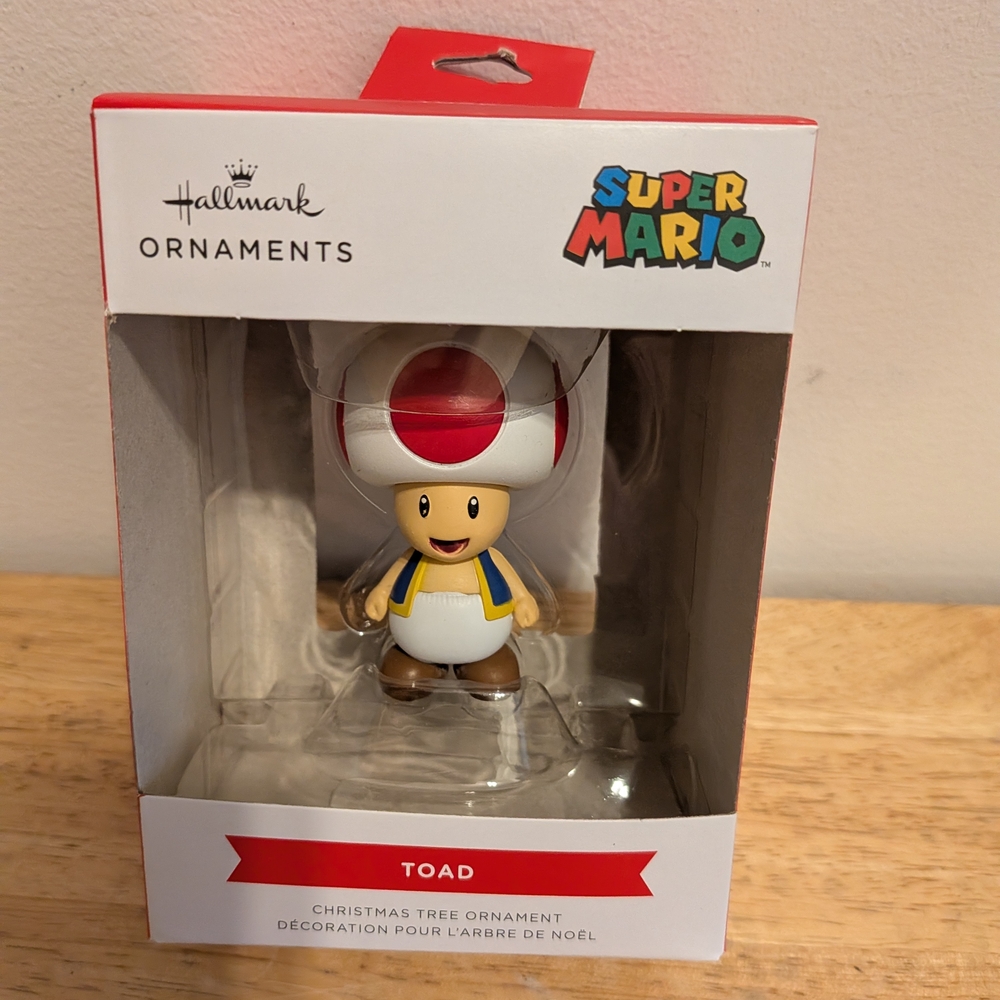 Hallmark Super Mario Toad Ornament - Red, White, and Brown